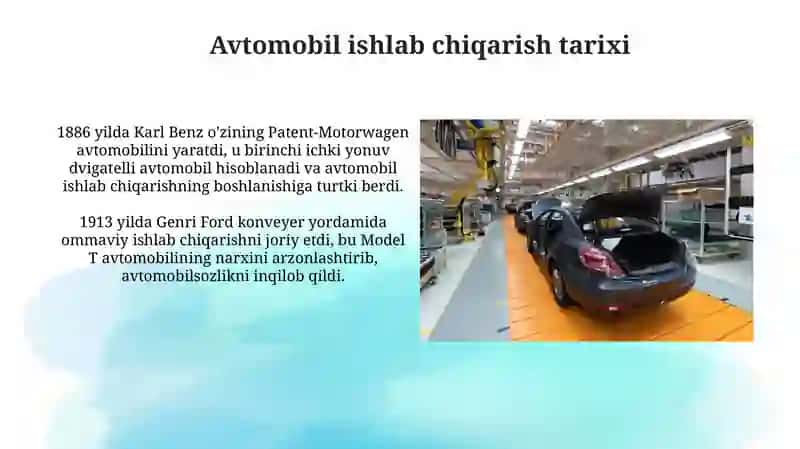 Avtomobil ishlab chiqarish 3