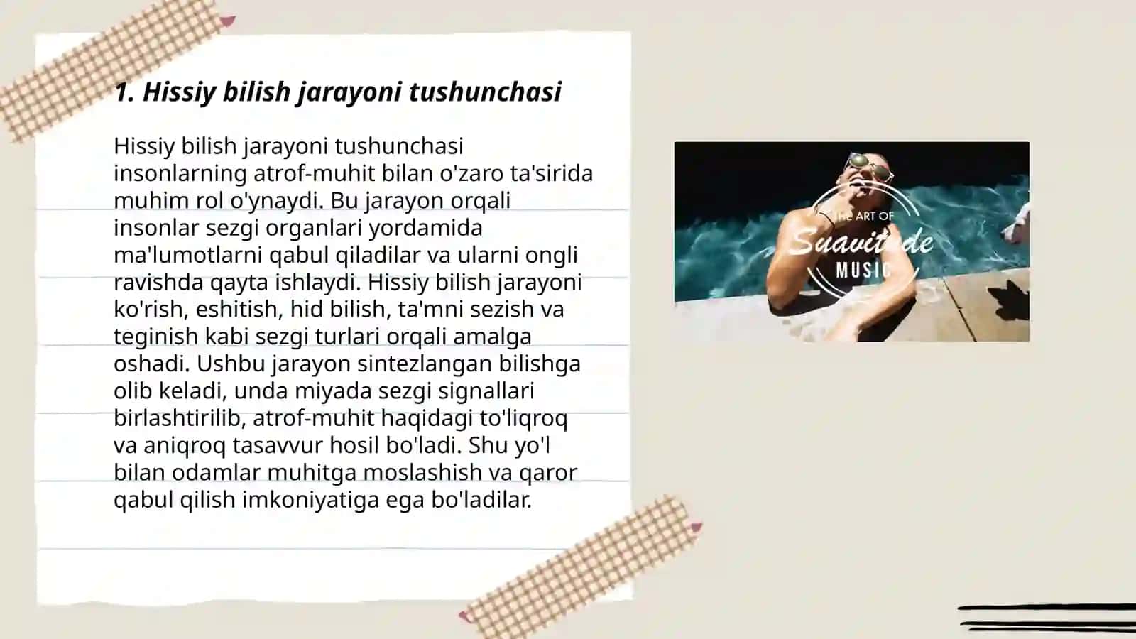 Hissiy bilish jarayoni asos sifatida 3