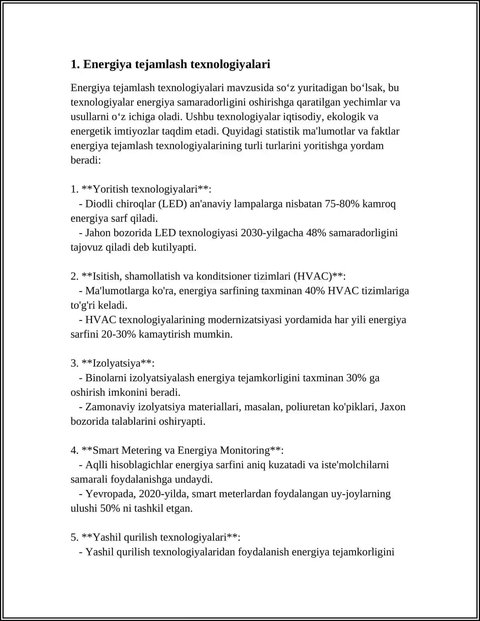 Energiya Tejamlash Texnologiyalari 3