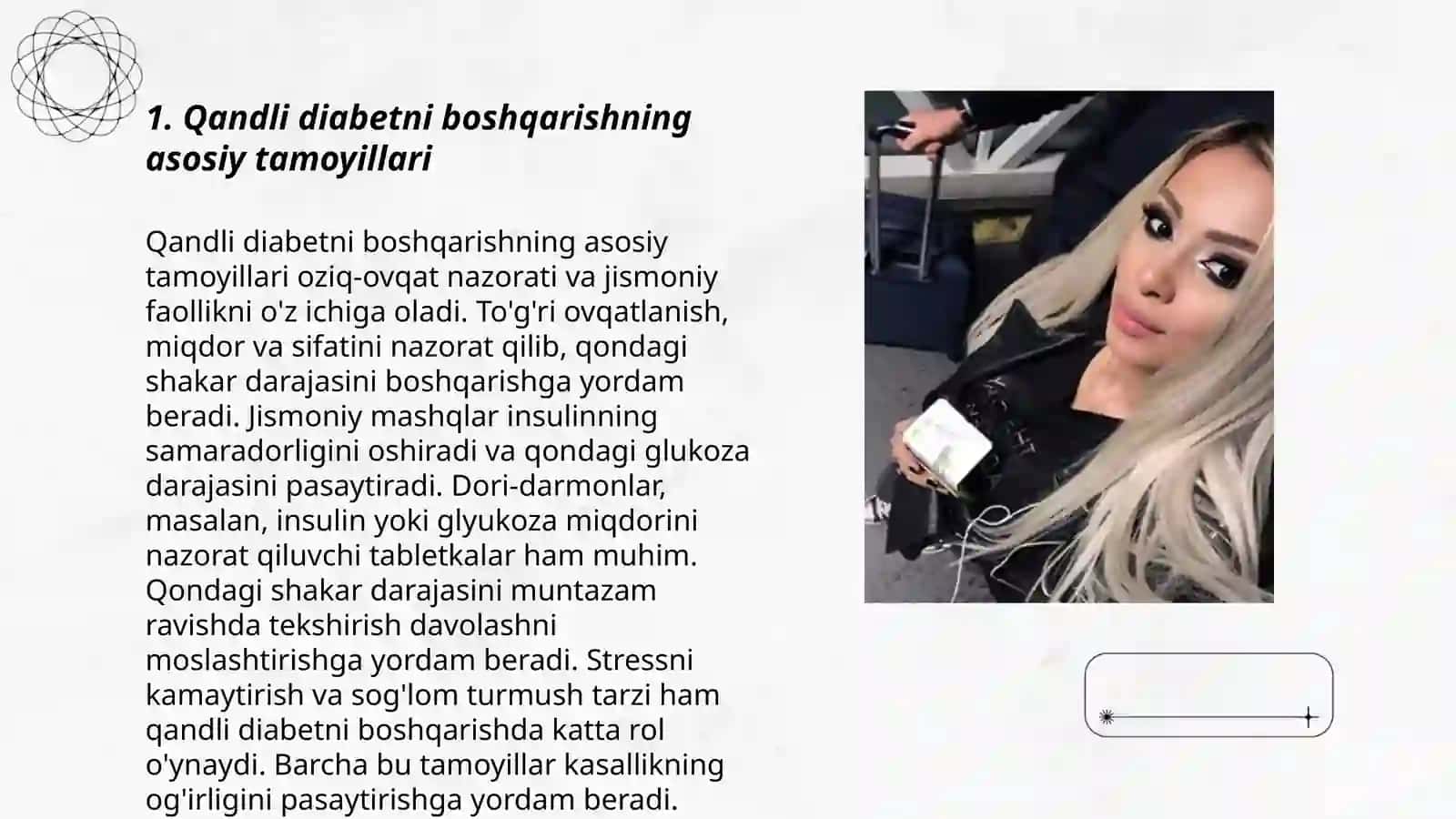 Ichki sekretsiya bezlari (qandli diabet), nafas olish a'zolari (sil va bronxial astma) kasalliklari bilan og'rigan maktab o'quvchilari bilan mashg'ulotlar o'tkazish tamoyillari 3