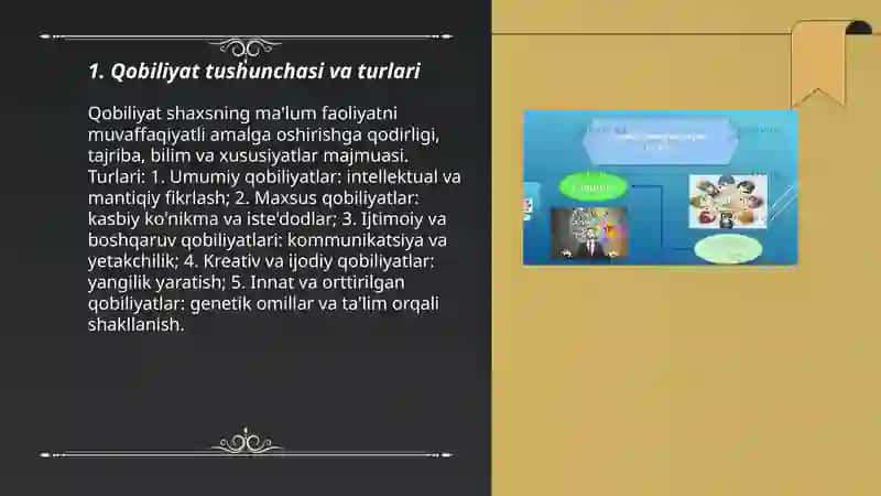 Qobiliyat va uning rivojlanishi 3