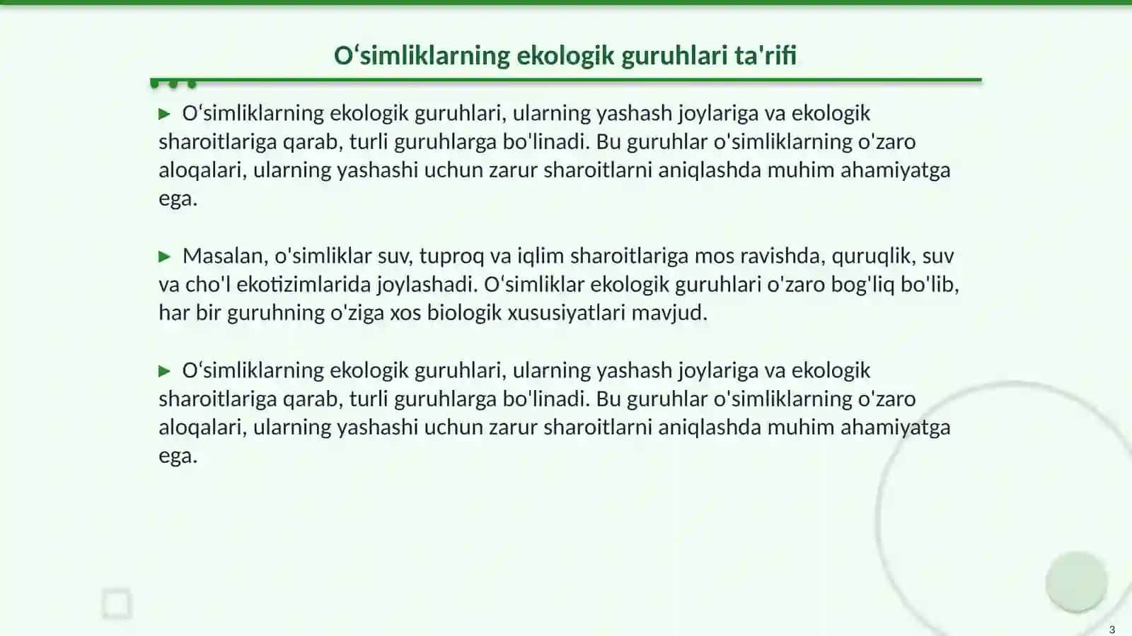 O‘simliklarning ekologik guruhlari 3