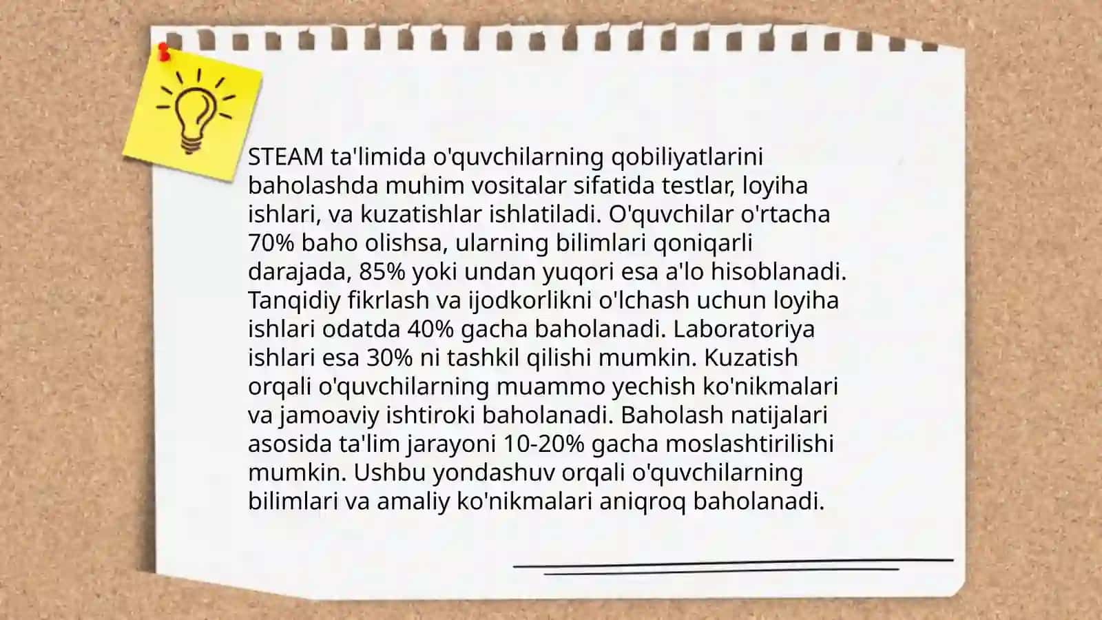 Ta' lim olganlikni tashxis etish.STEAM ta'limi 3