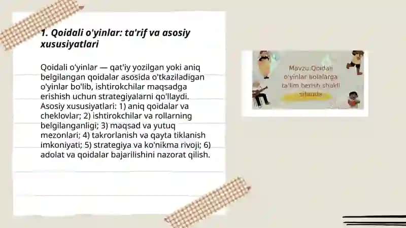 Qoidali o'yinlar va ularning turlari 3