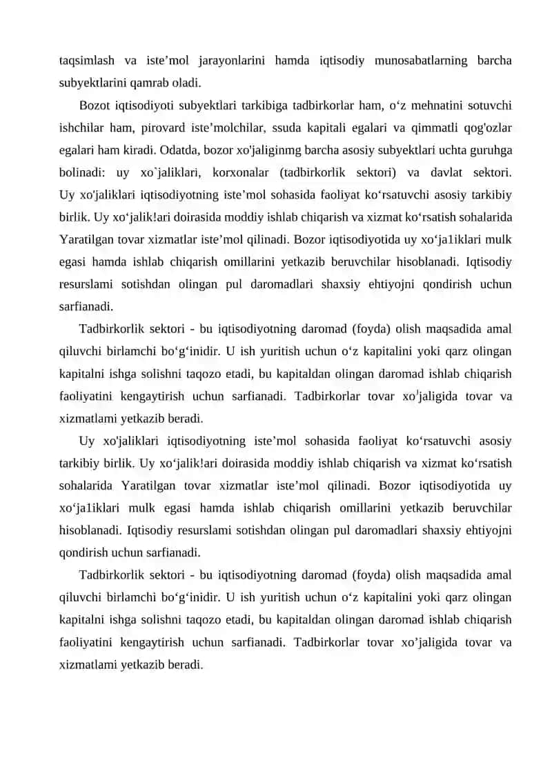Bozor iqtisodiyoti 3