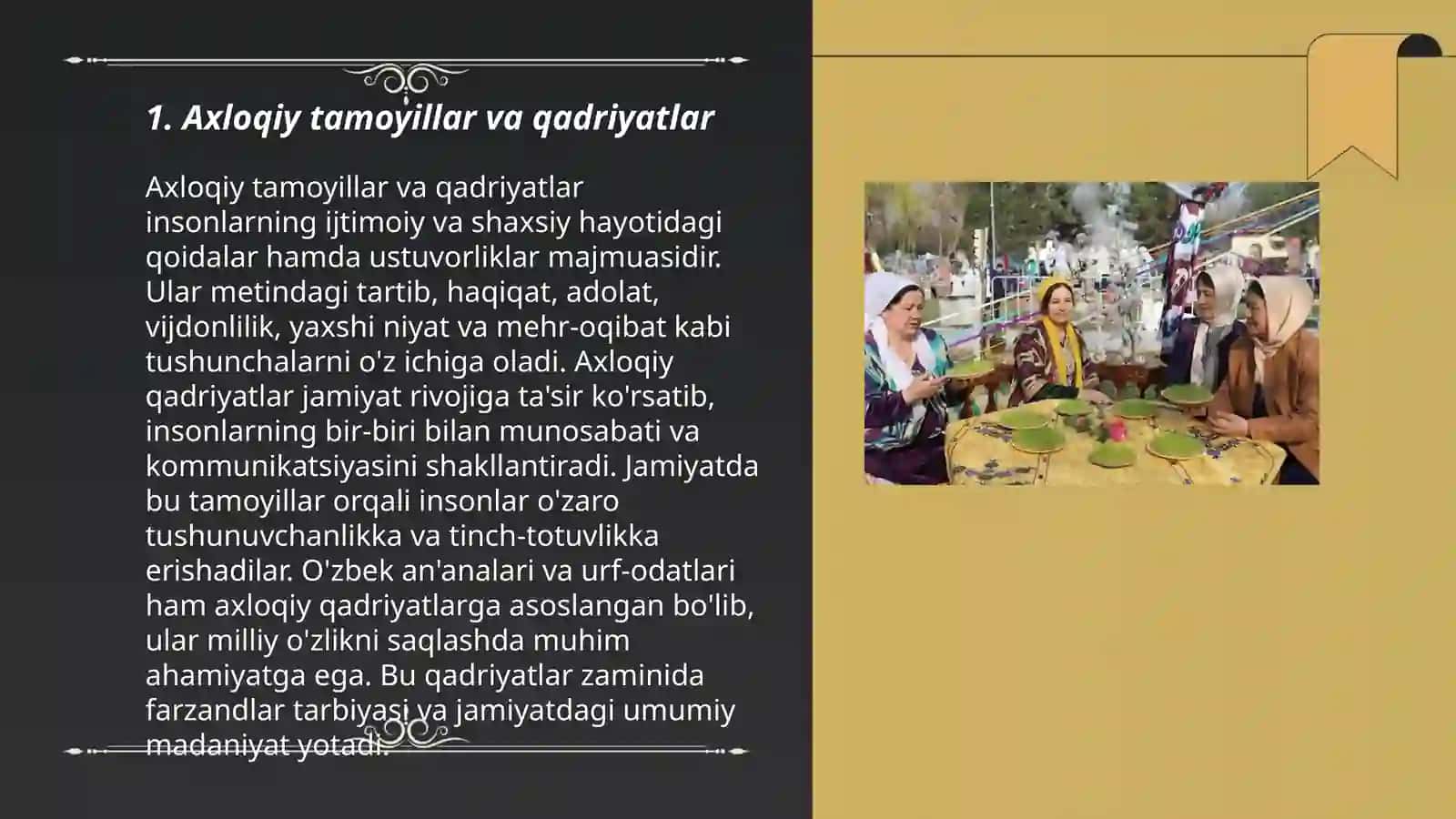Axloqiy madaniyat va qadriyatlar 3