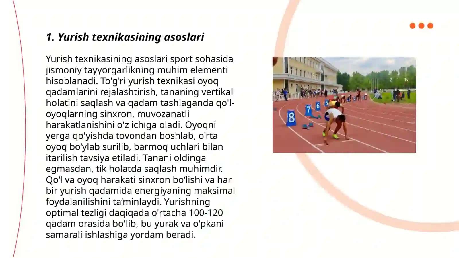 Yurish texnikasi asoslari 3