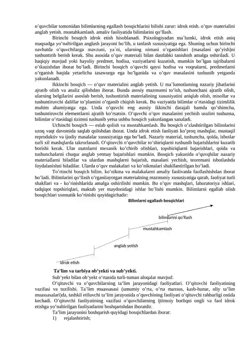 Pedagogik jarayonda tarbiyaning mazmuni 3