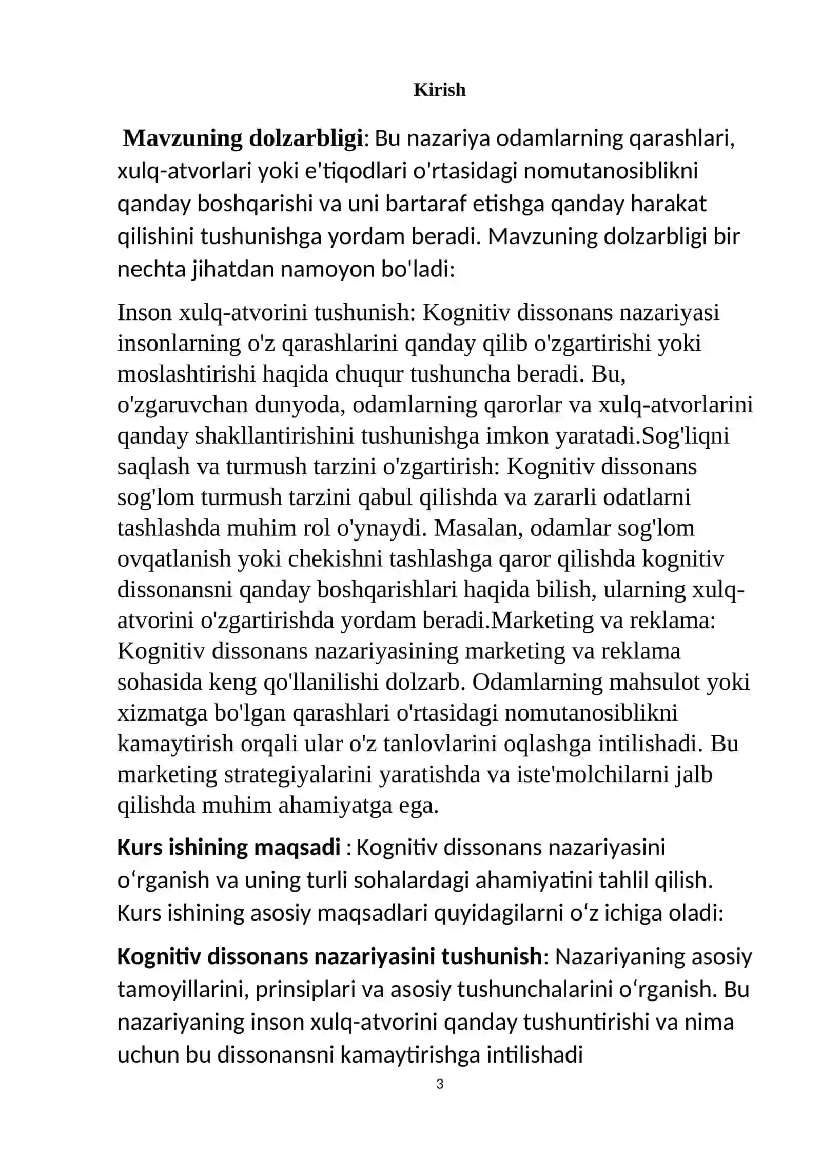 Kognitiv dissonans nazariyasi 3