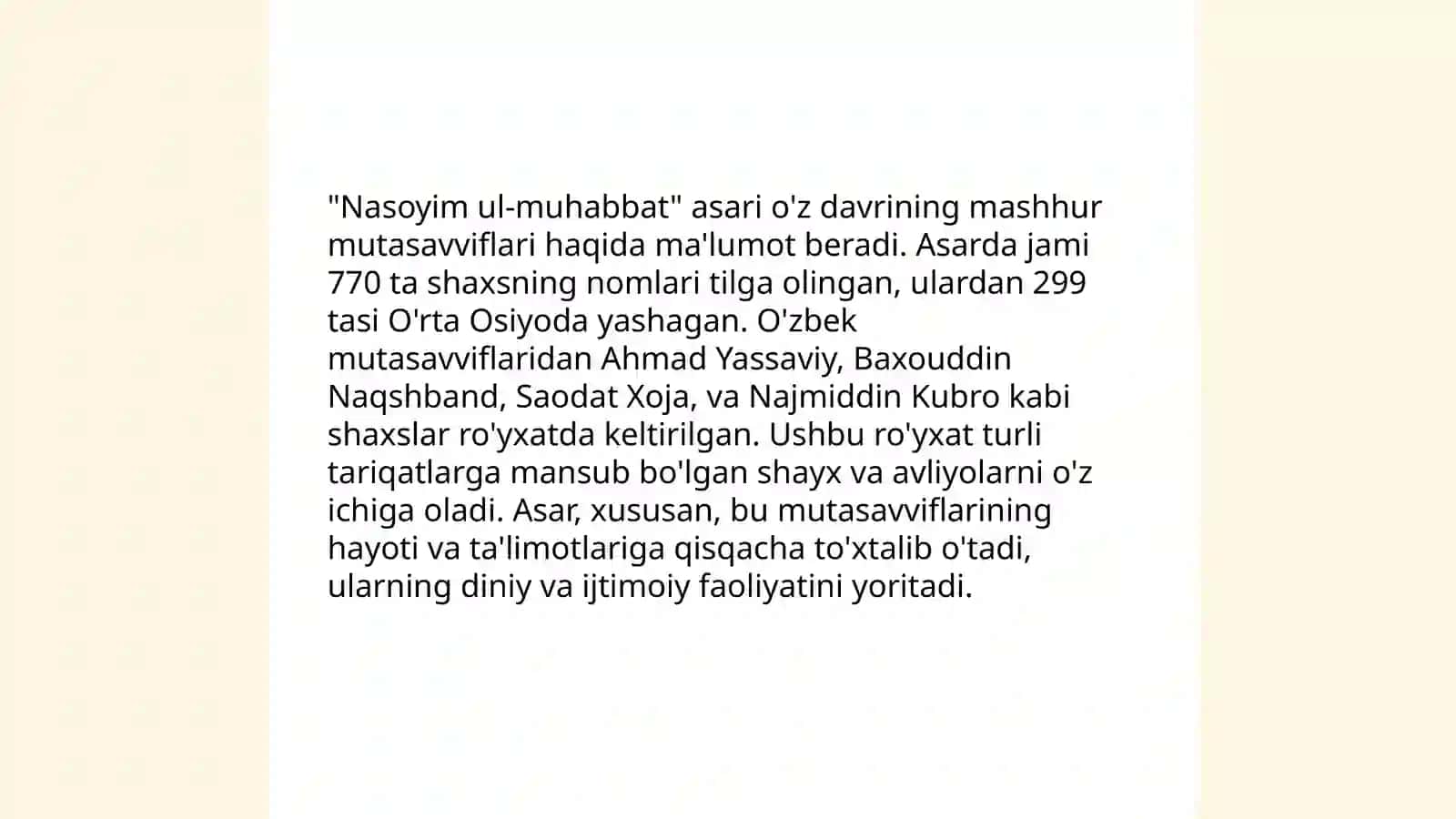 "Nasoyim ul-muhabbat" 3