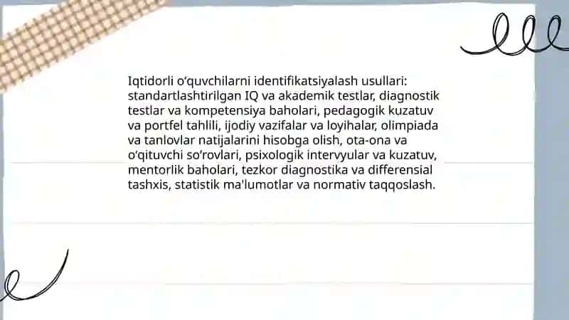 Iqtidorli oʻquvchilarni identifikatsiyalash usullari 3