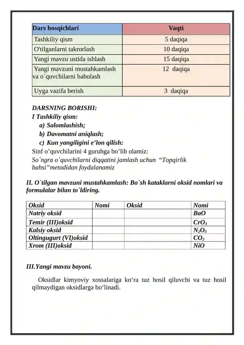 Kimyo Ochiq dars 3