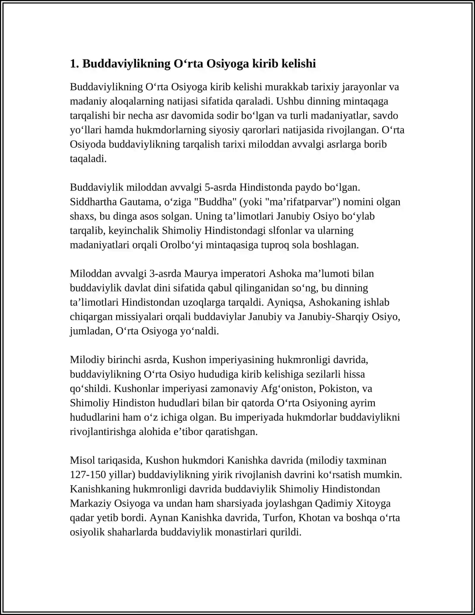 OʻRTA OSIYODA BUDDAVIYLIKNING YOYILISHI 3