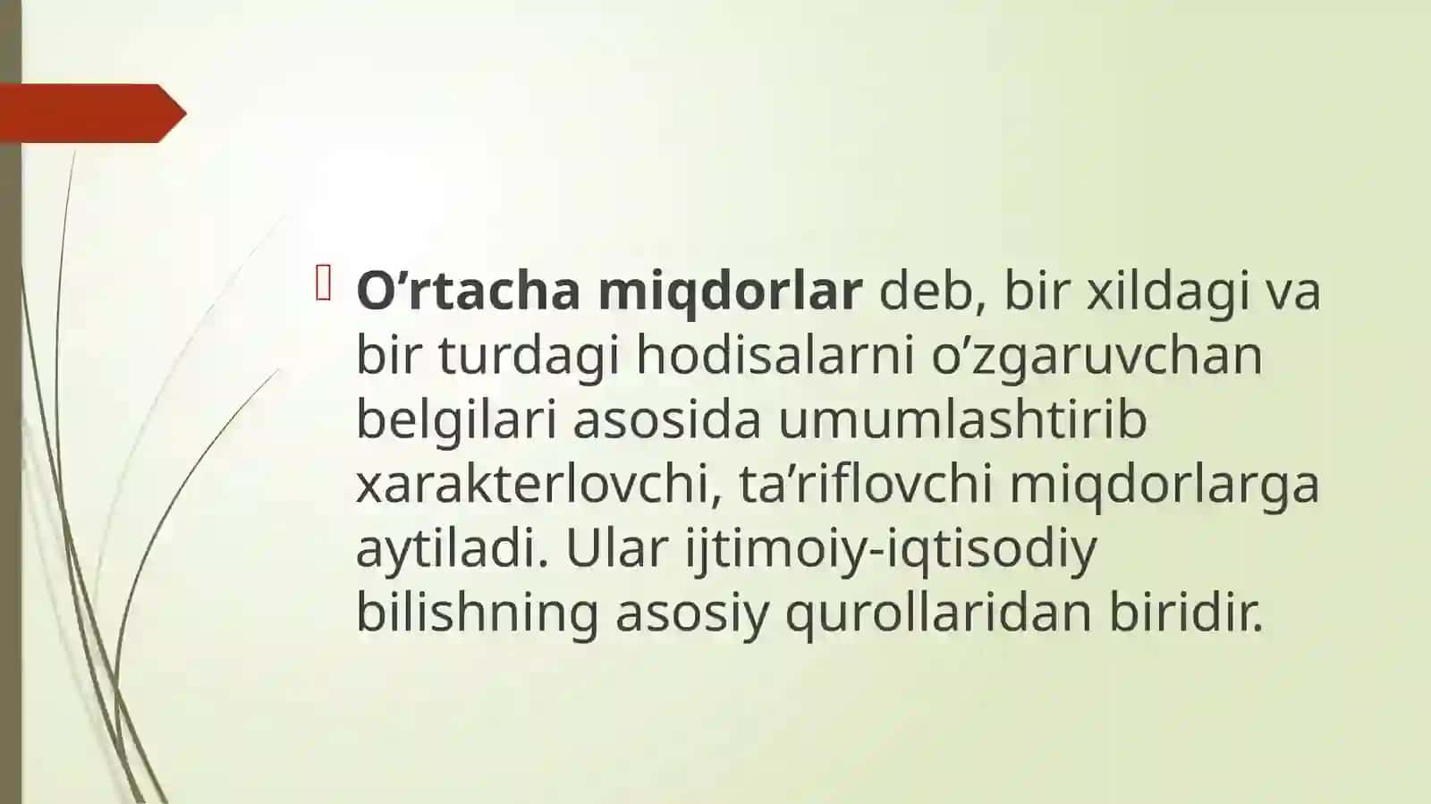O’rtacha miqdorlar 3