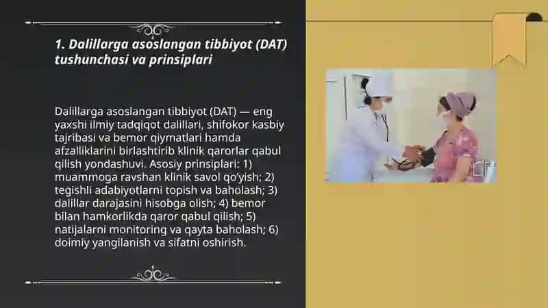 Dalillarga asoslangan tibbiyotning ahamiyati 3