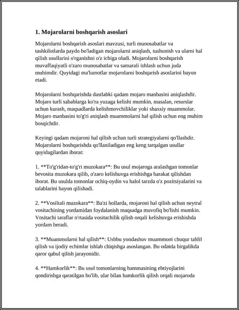 Mojaro boshqarish asoslari 3