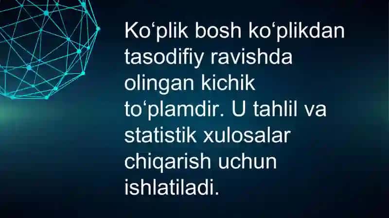 Ko'plik.Variatsion qator.Ular bn ishlash.Moda.Mediana. Tartiblash 3