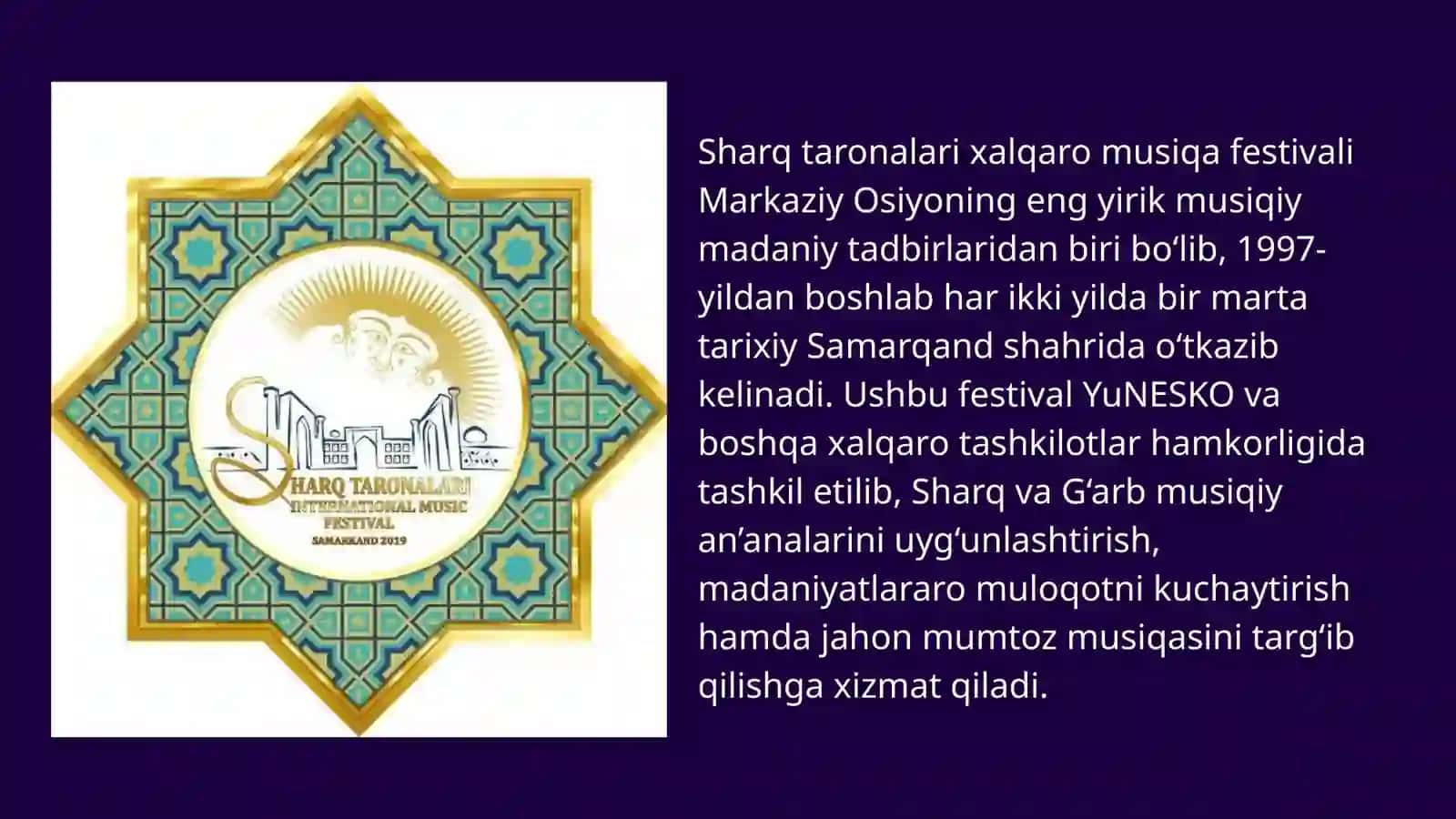 Sharq taronalari xalqaro musiqa festivali 3