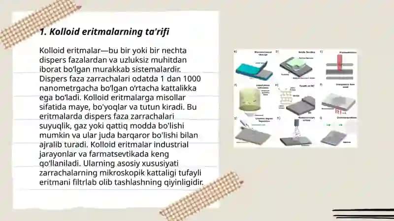 Kalloid sistemalar olinish usullari 3
