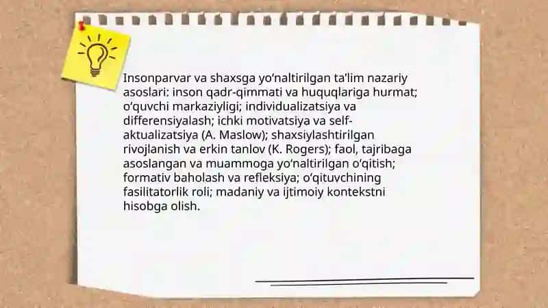 Insonparvar va shaxsga yoʻnaltirilgan taʼlim 3