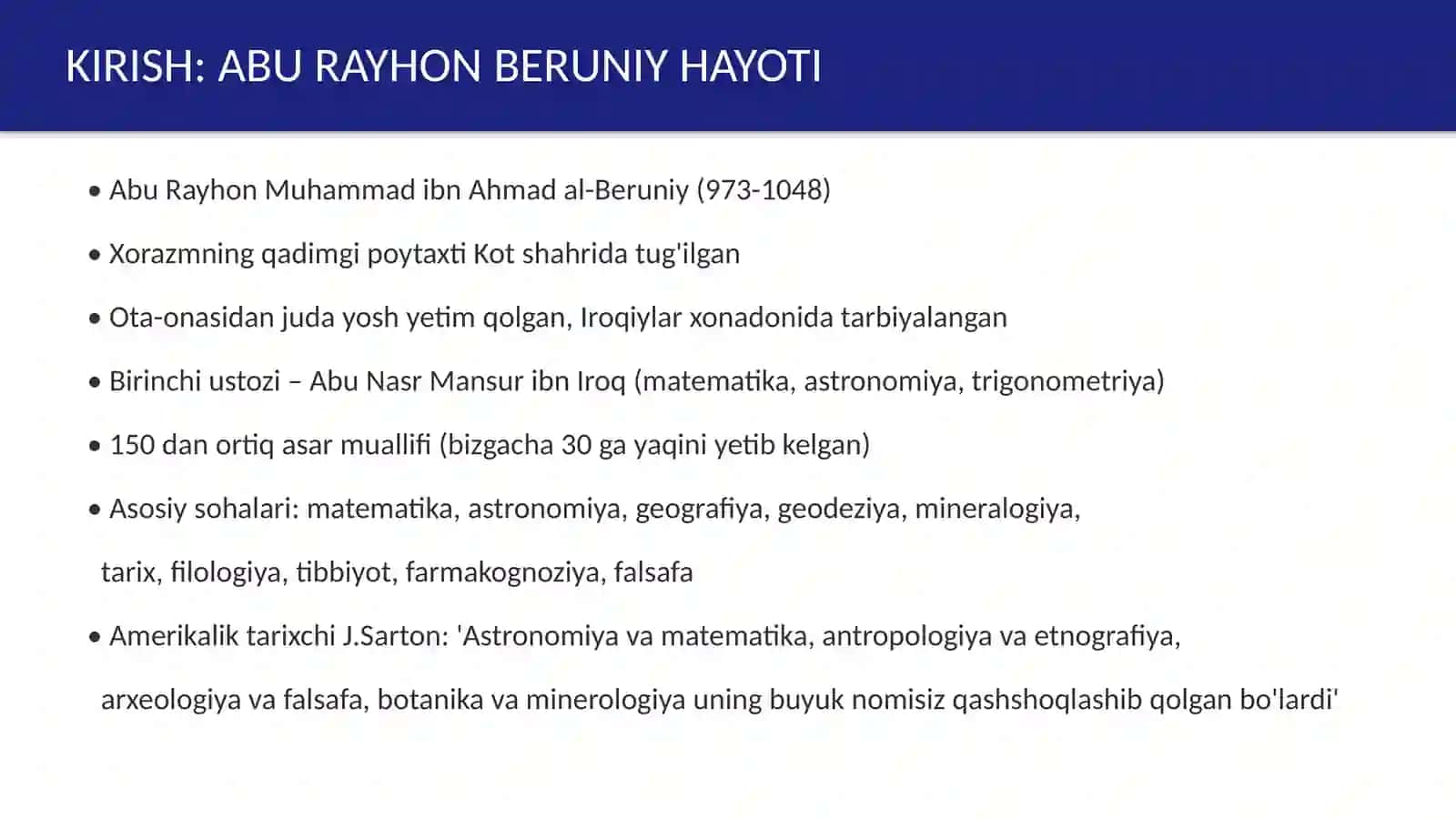 Abu Rayhon Beruniyning ta'lim-tarbiyaviy qarashlari 3