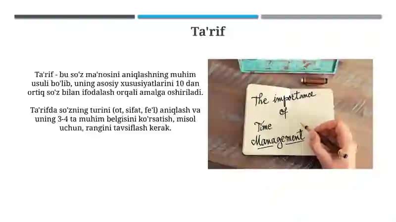 Ta'riflash usullari 3