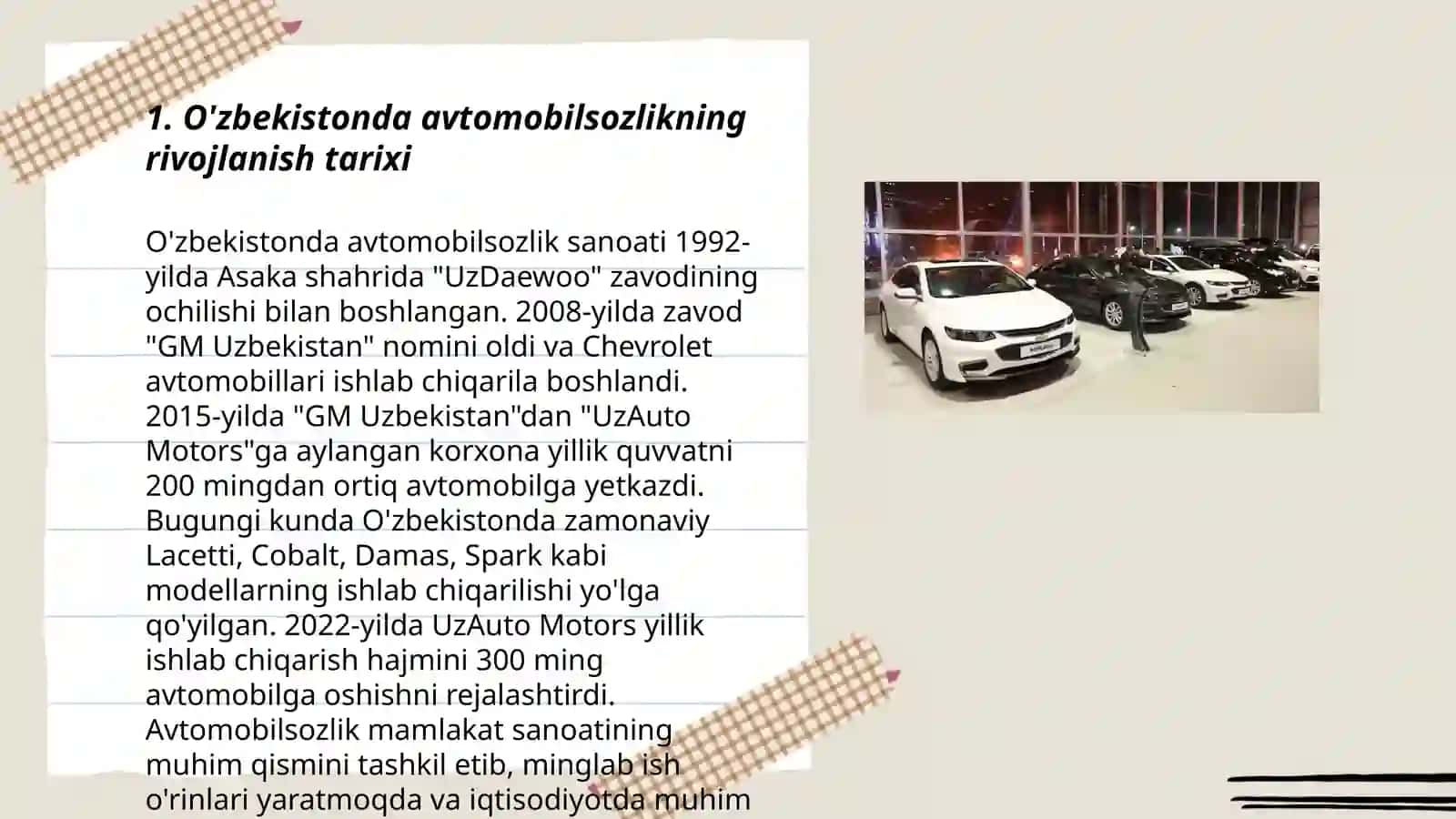 O'zbekistonda avtomabilsozlik sanoati 3