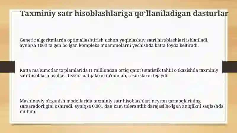 Qatorlarni taqribiy hisoblashga tadbiqlari 3