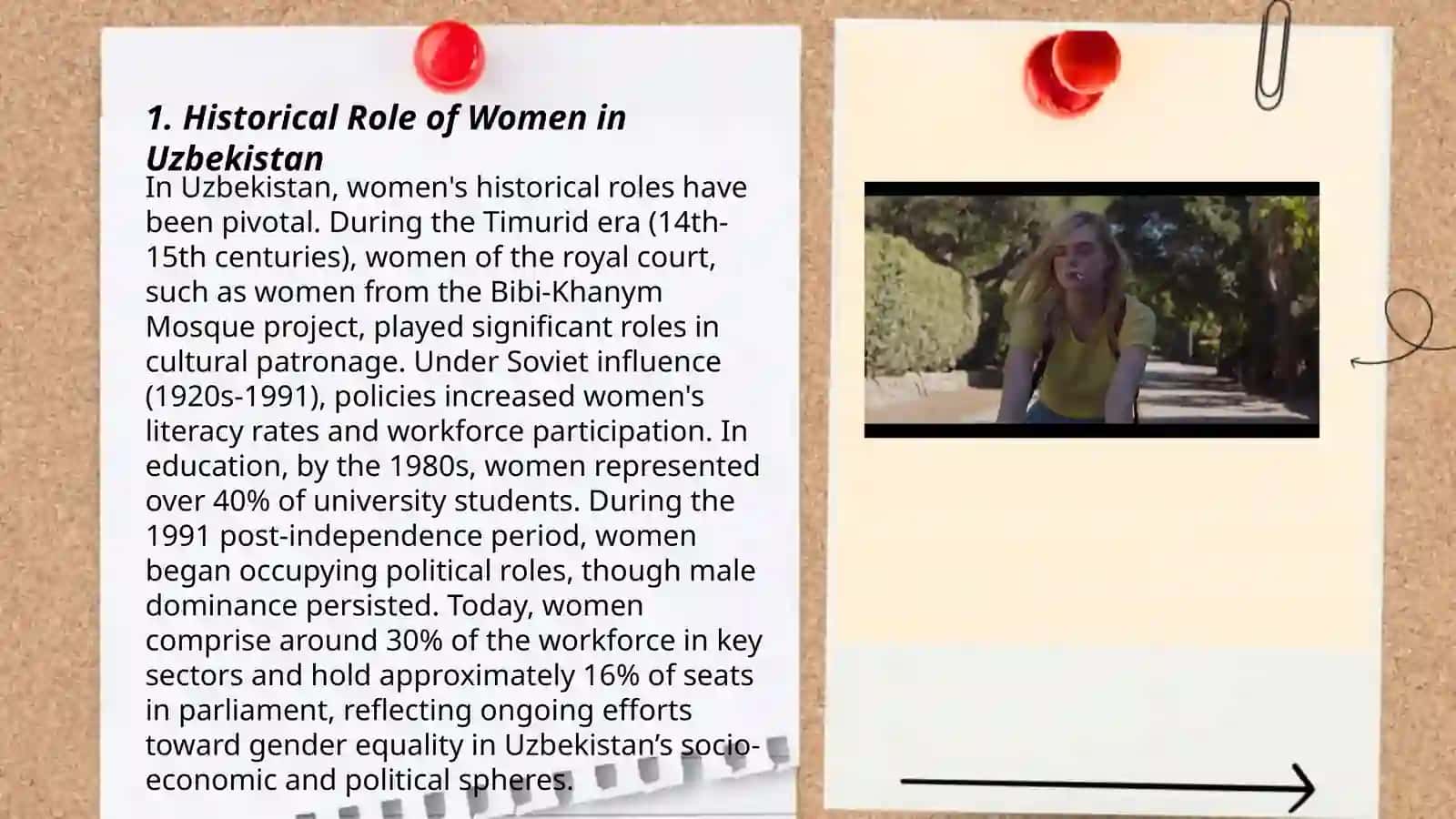 The role women of Uzbekistan 3