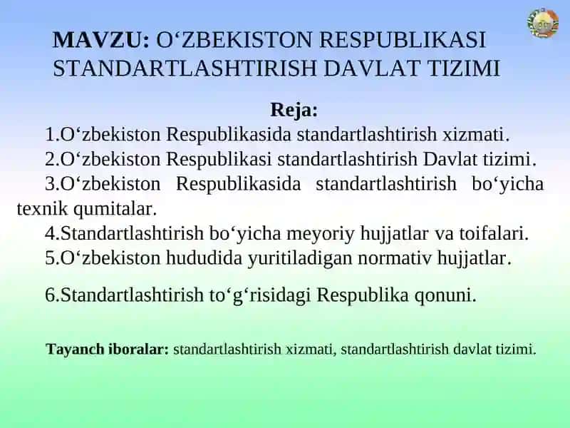 Standartlashtirish asoslari 3