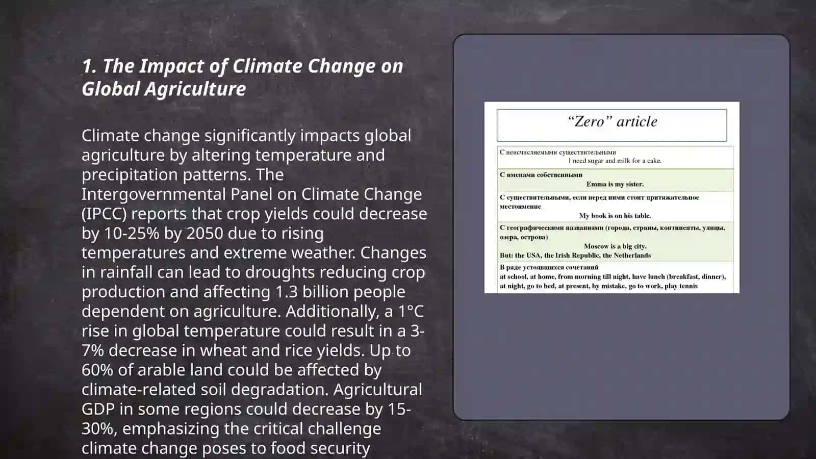 The Impact of Climate Change on Global Agriculture 3