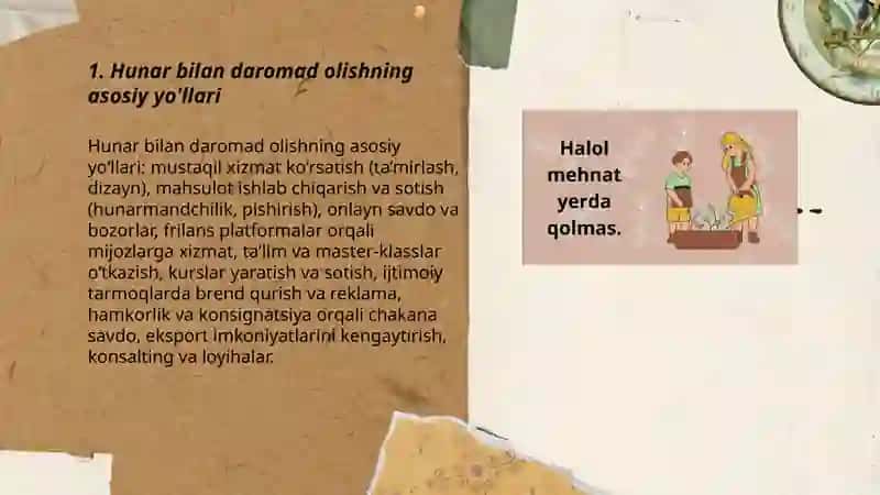 Hunar hunardan ruzqing unar 3