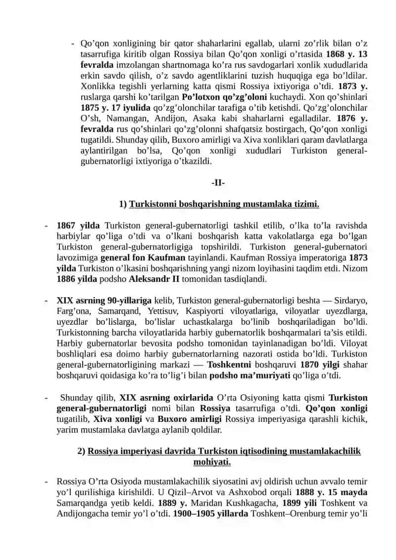 Turkiston o‘lkasida Rossiya imperiyasi mustamlaka tuzumi 3
