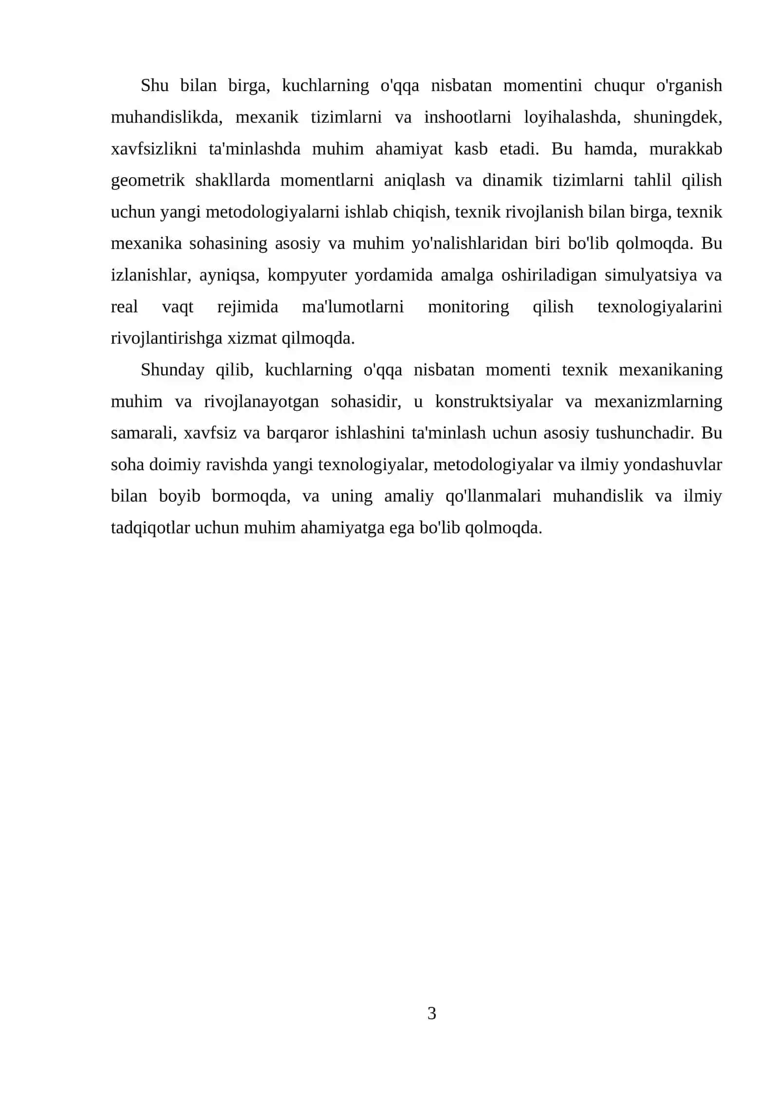 KUCHLARNING O'QQA NISBATAN MOMENTI 3