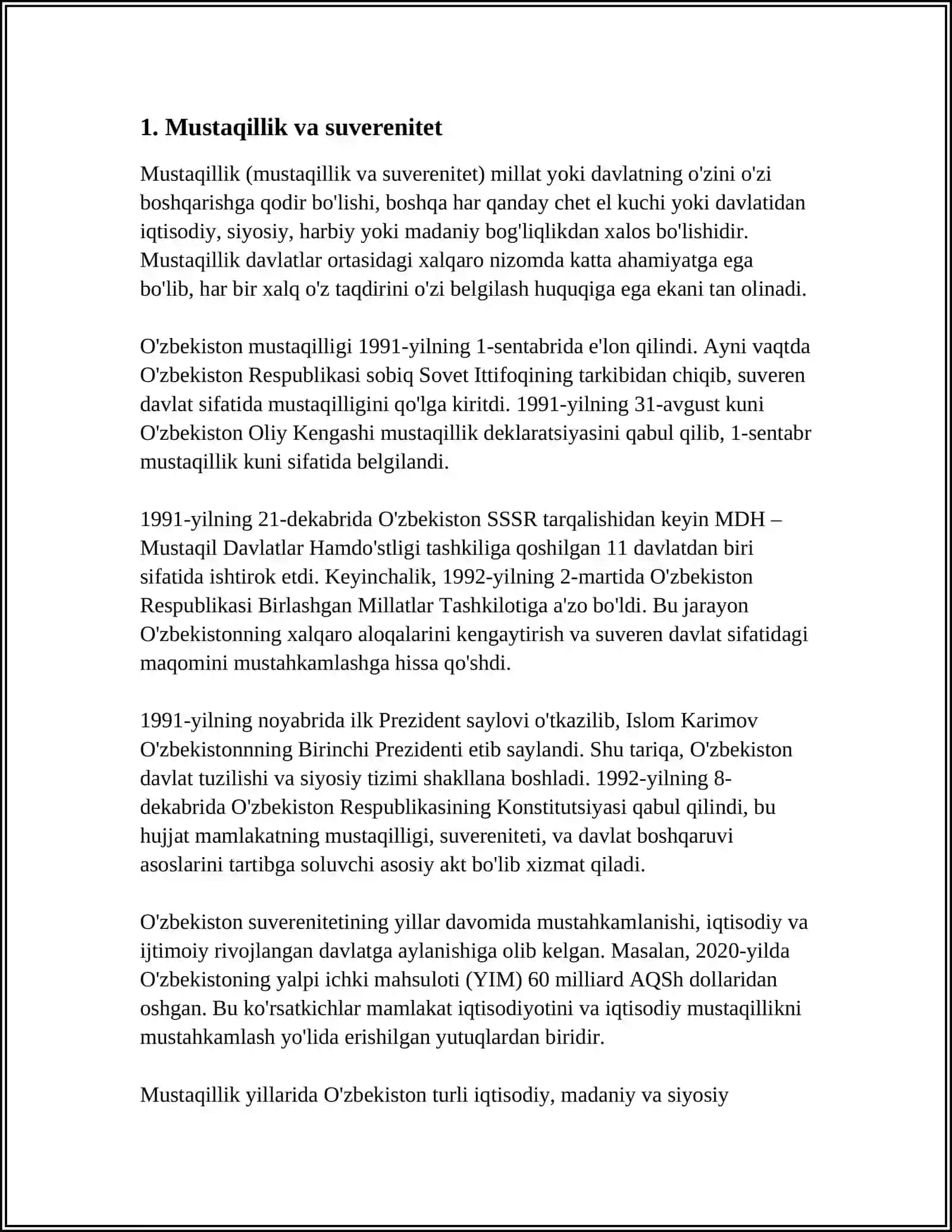 O'ZBEKISTON TASHQI SIYOSATINING ASOSIY TAMOYILLARI 3