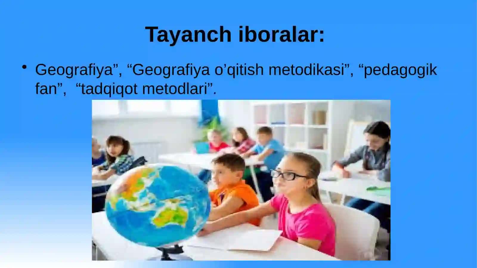 Geografiya faninimani o`rganadi? 3