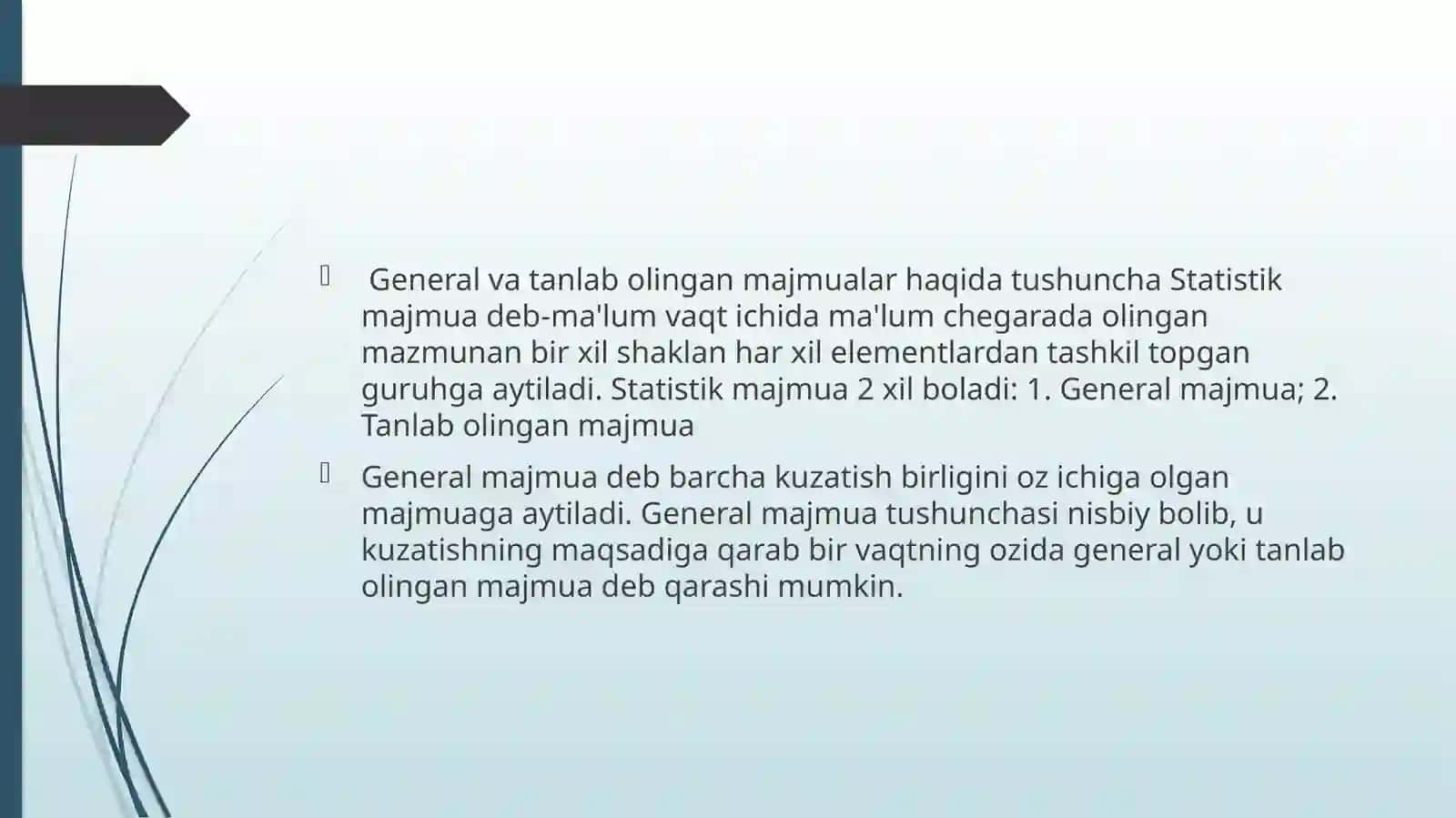 Tibbiyot statistika asoslari 3