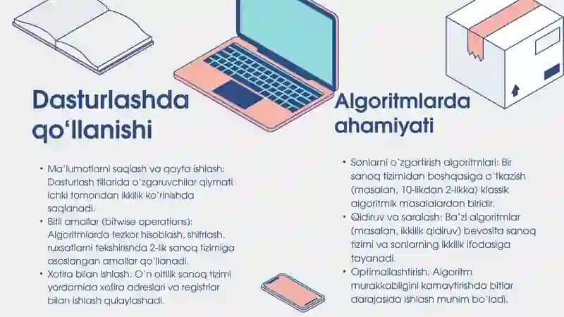 Sanoq tizimlarining dasturlash va algaritmlarda qo’llanishi 3