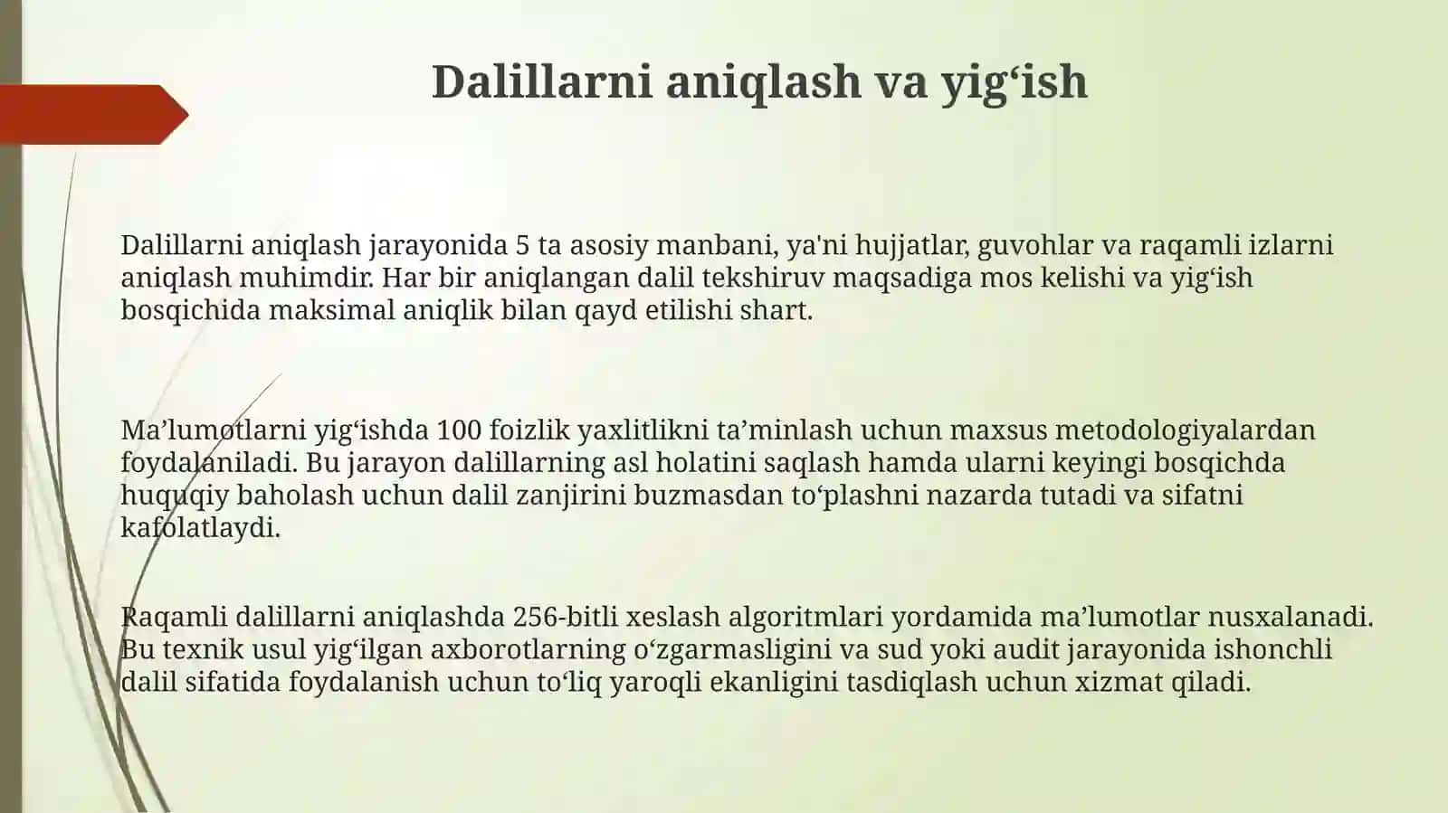 Dalillatni ta'minlash 3