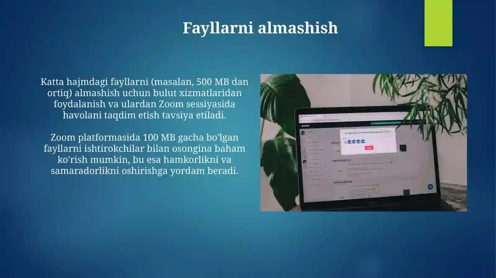 Zoom Platformada Konferensiya Yaratuvchi 3