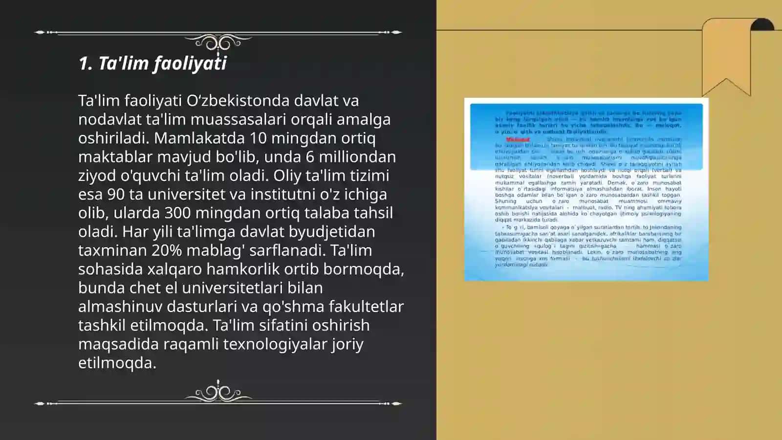 Ta'lim faoliyati 3