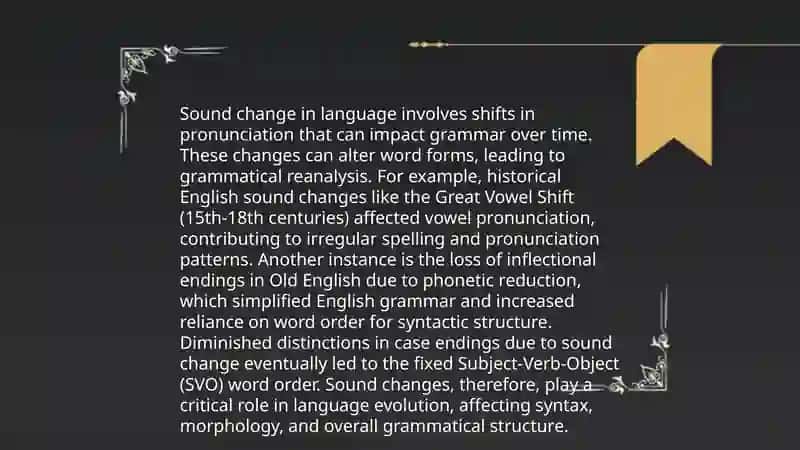 Sound Change and Its Impact on Grammar 3