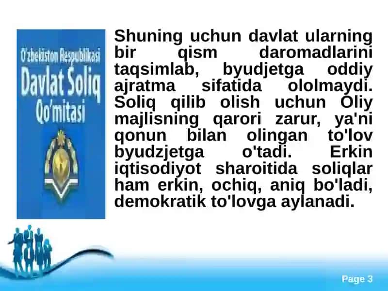 Soliqlarning turlari va funksiyalari 3