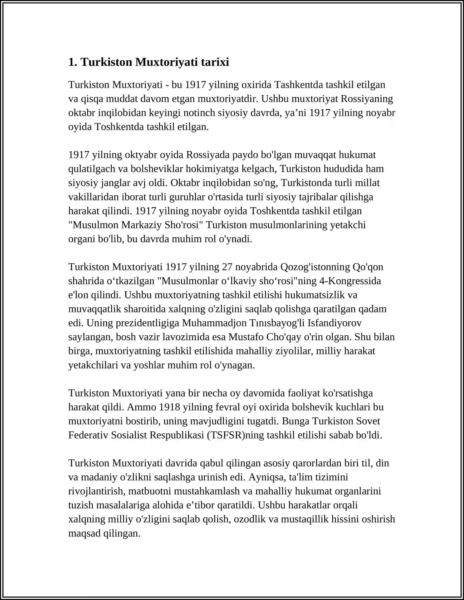 TURKISTON MUXTORIYATI 3