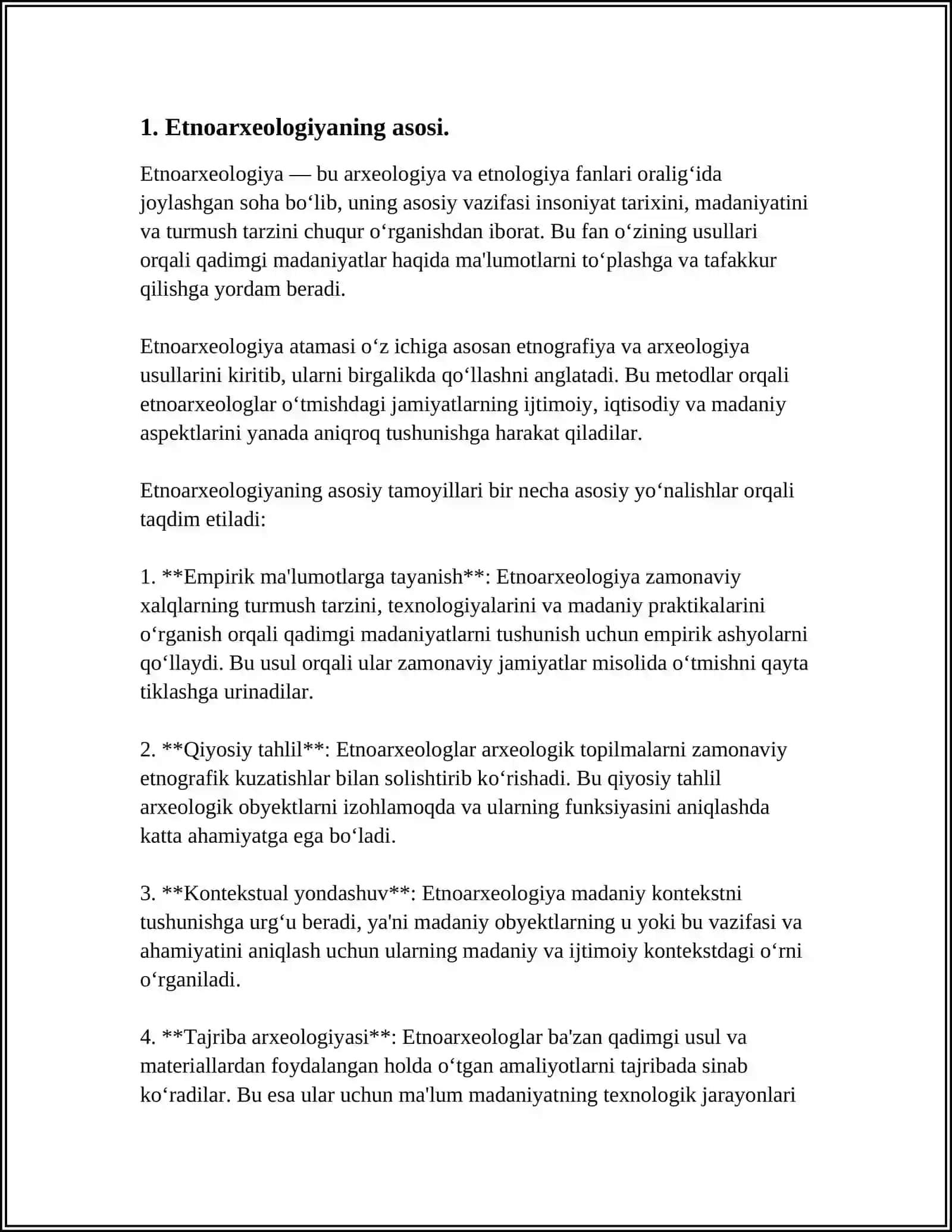 ARXEOLOGIYADA ETNOARXEOLOGIYA O'RNI 3