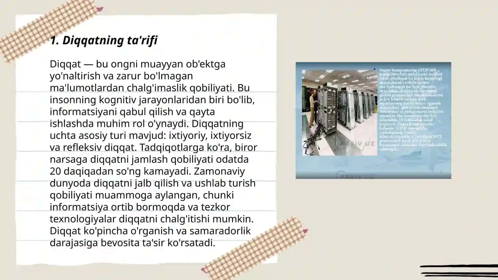 Diqqat haqida turlari va uning xususiyatlari 3