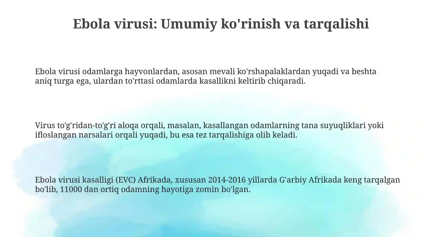 Ebola, Lassa va Zika viruslari 3