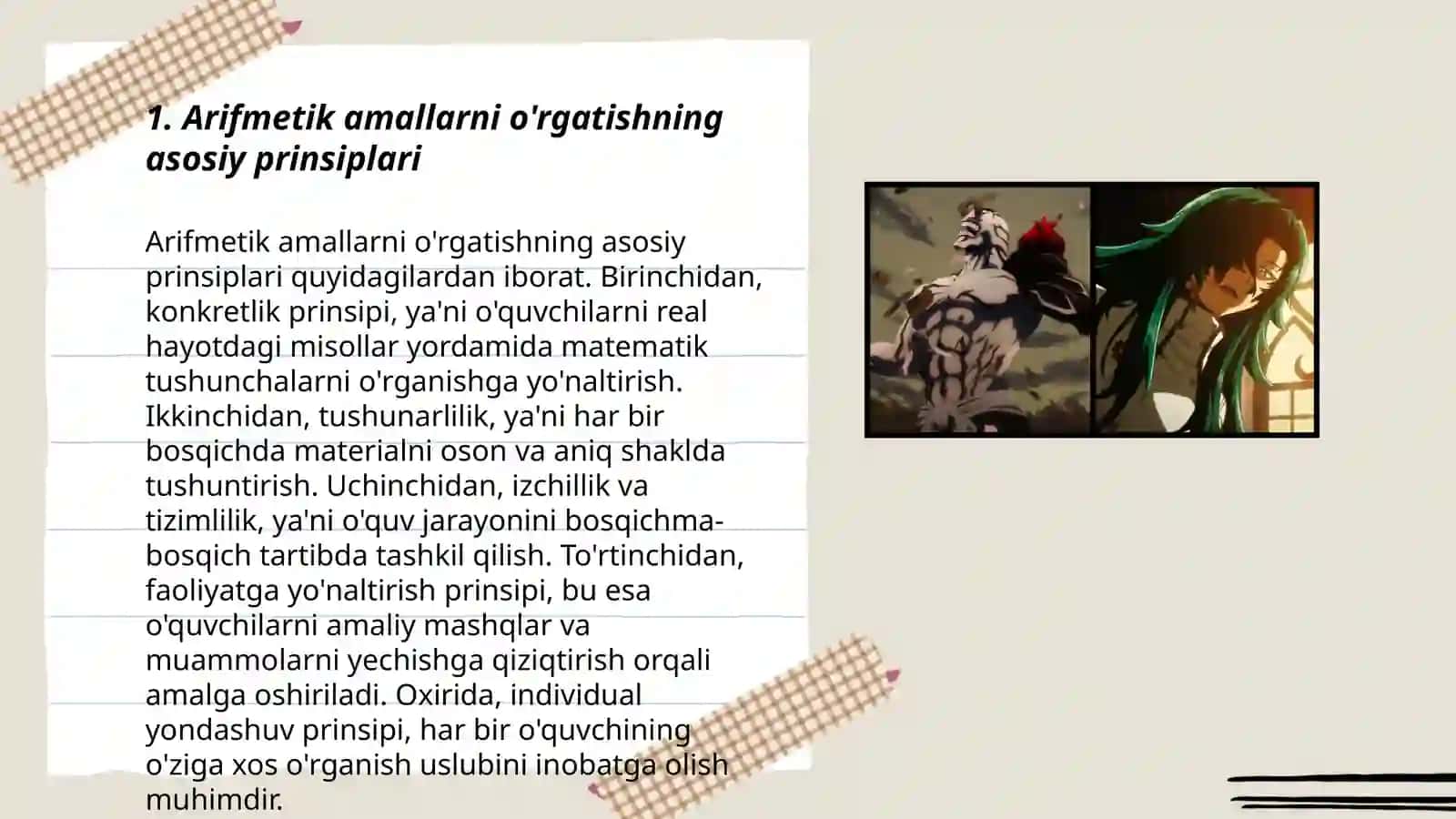 Arifmetik amallarni o'rgatishning umumiy yo'llari 3