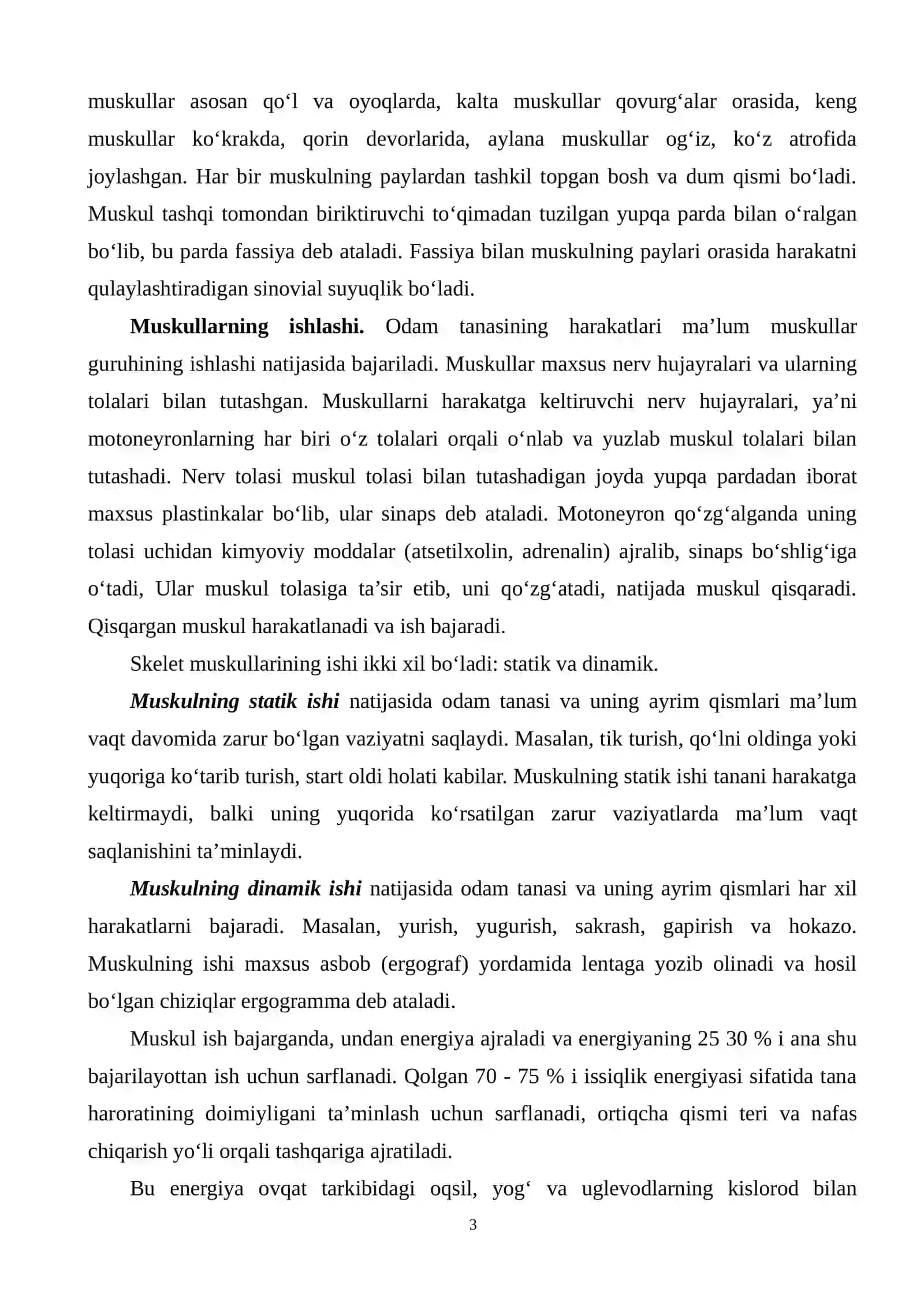 Muskul to'qimasining turlari 3