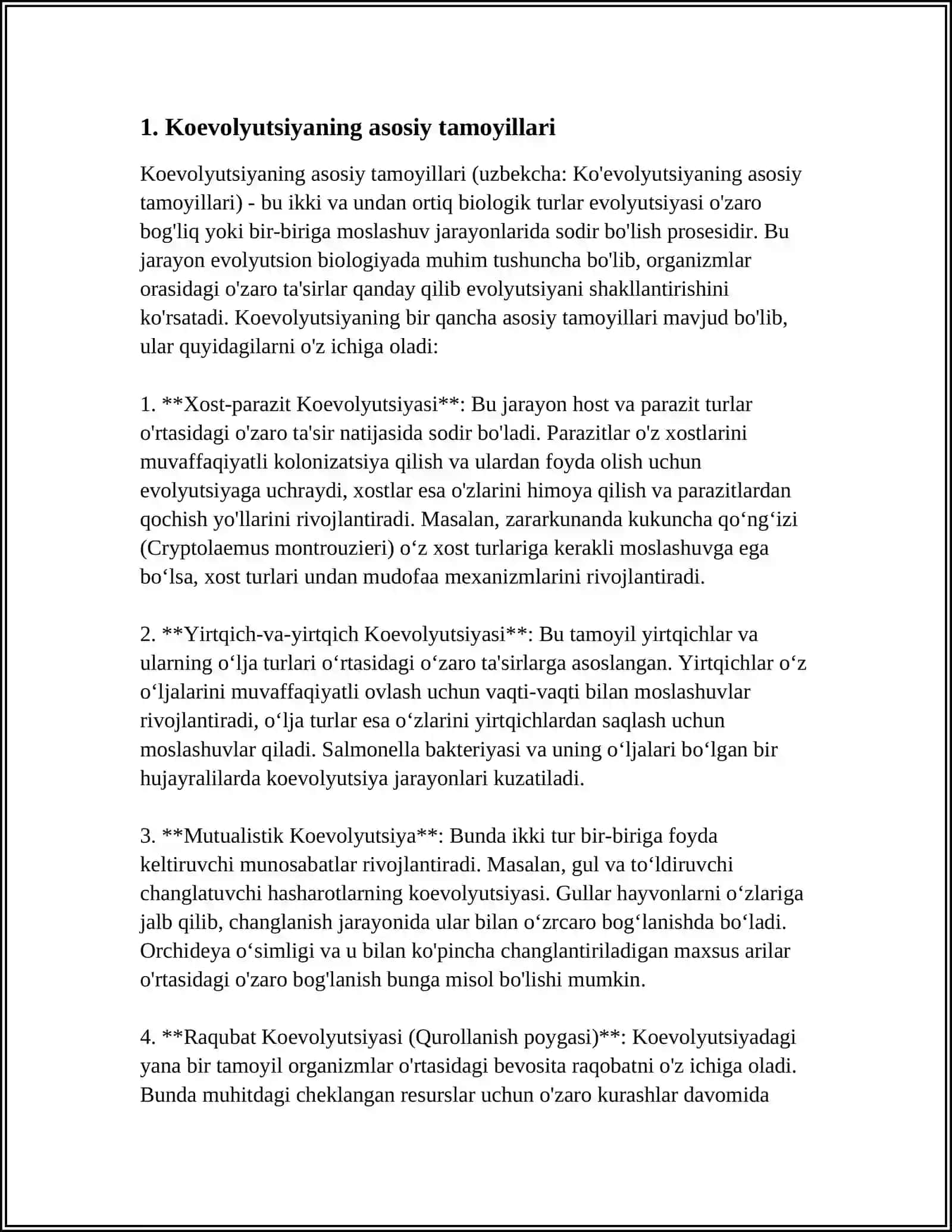 Koevolyutsiya va environmentalizm dialektikasi 3